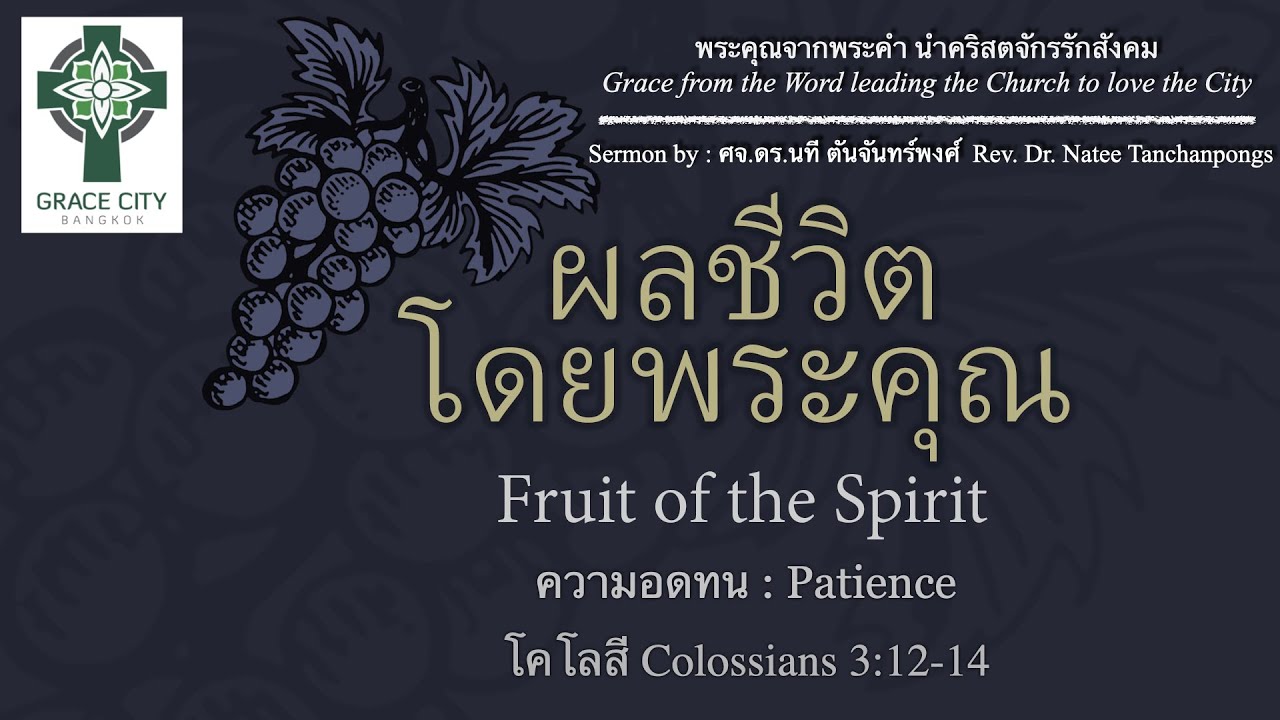 ผลชีวิตโดยพระคุณ : ความอดทน 